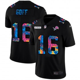 Detroit Lions Tröjor Jared Goff 16 Nike 2020 Multicolor Svart - Herr